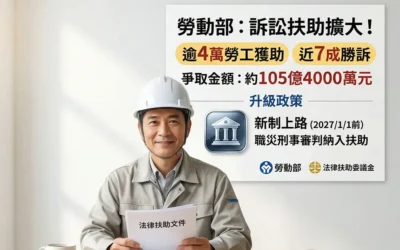 職災勞工如何申請法律扶助？2026新制：刑事審判納入保障範圍