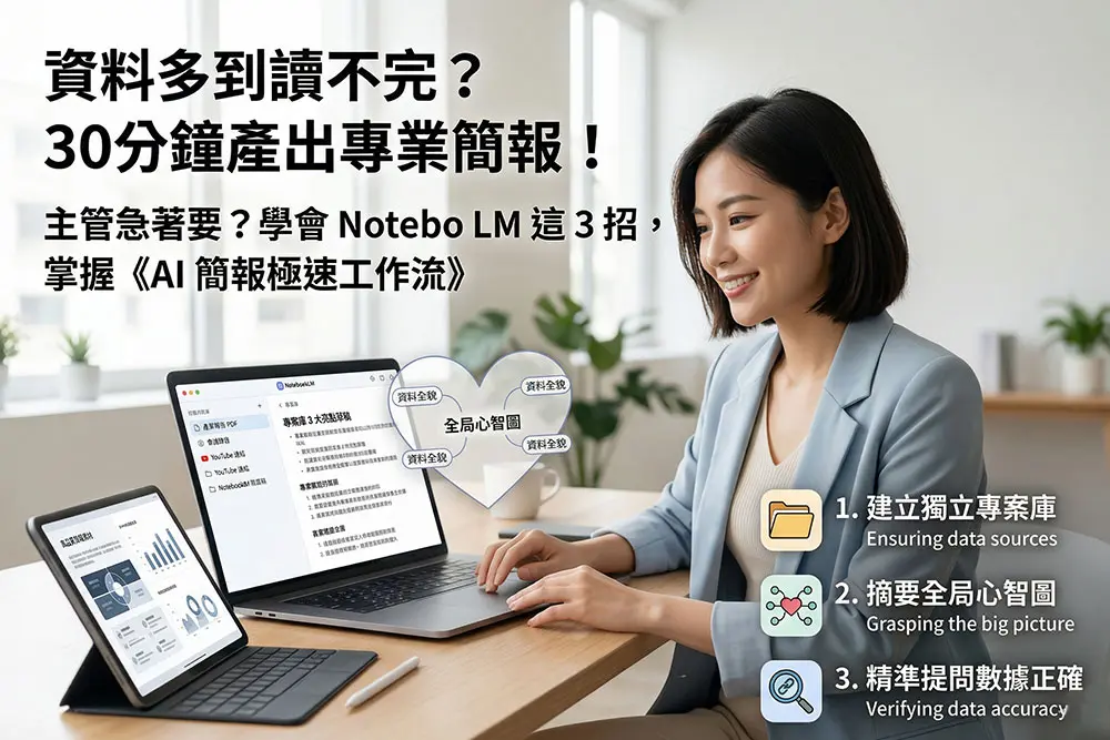 如何用NotebookLM快速整理資料？簡報神技3步驟操作